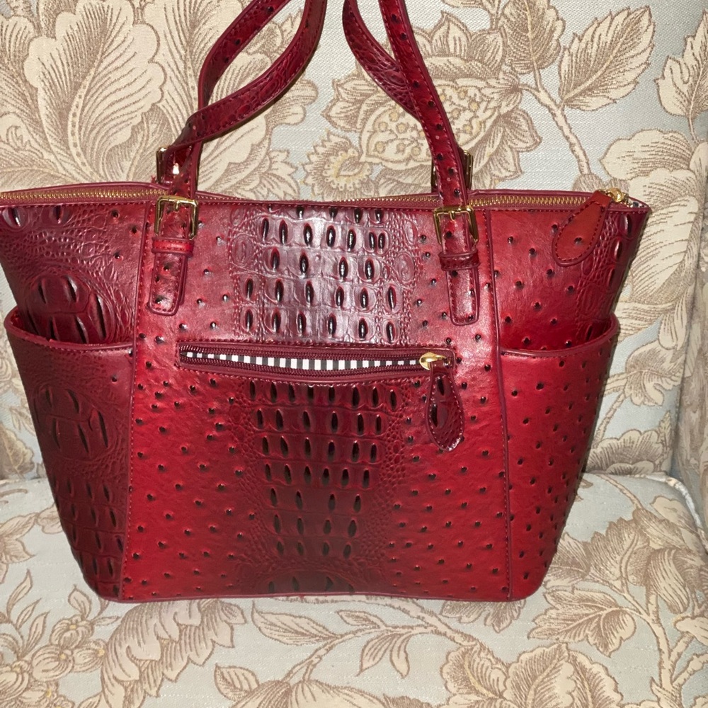 MK BELTED COLLECTION OSTRICH TOTE - Picture 12 of 12